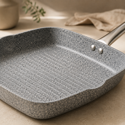 Karaca Biogranit Nare Wok & Grill Pan Set Blue – 2 Pieces, 153.09.01.3580