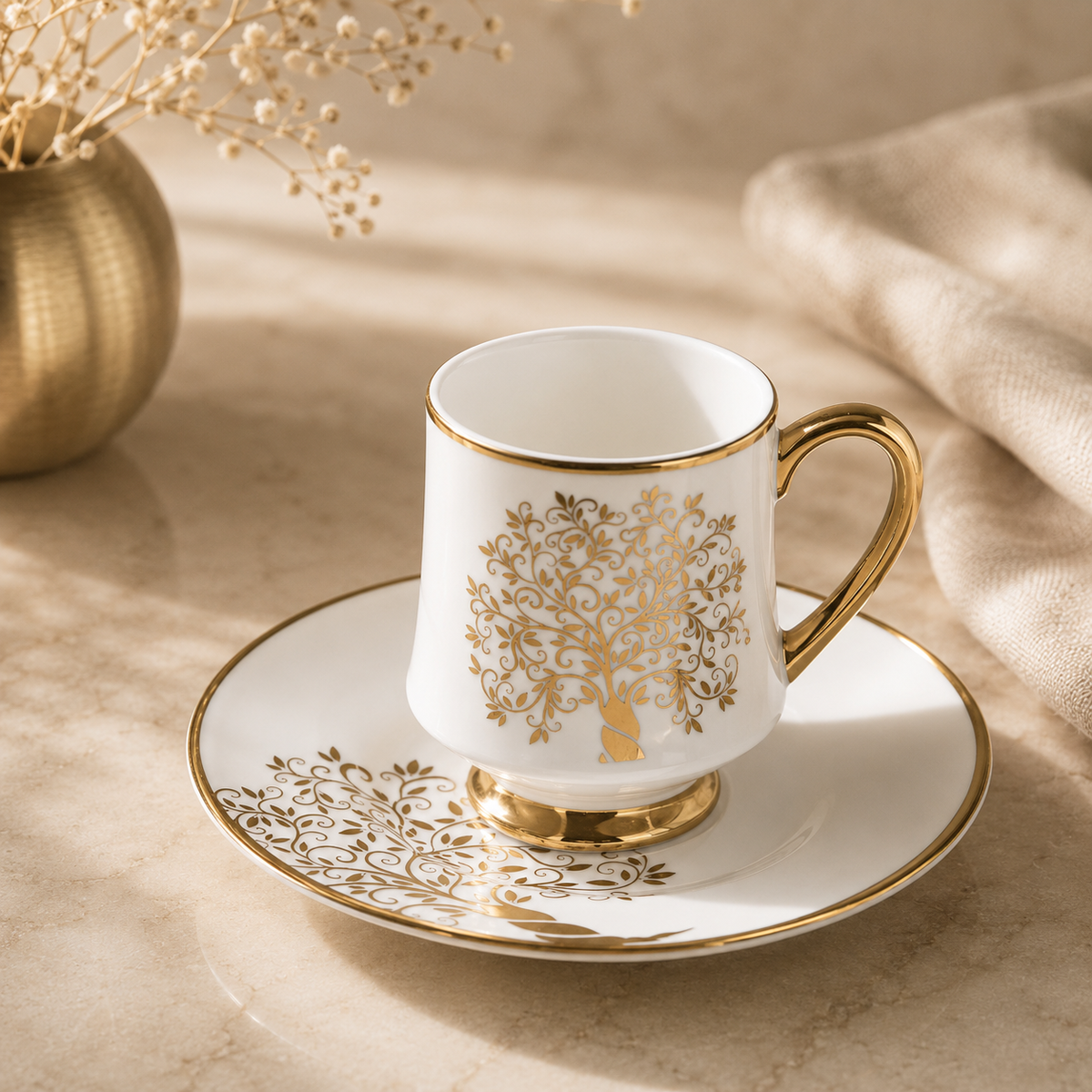 Karaca Autumn 6-Piece Coffee Cup Set 90 ml, 153.09.01.3649