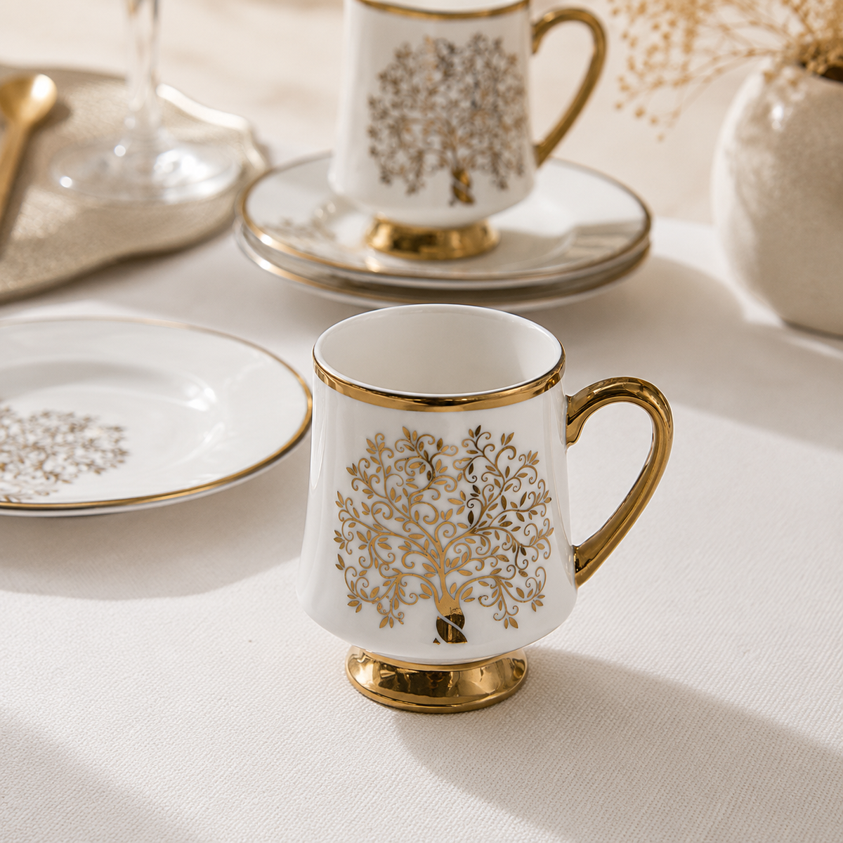 Karaca Autumn 6-Piece Coffee Cup Set 90 ml, 153.09.01.3649