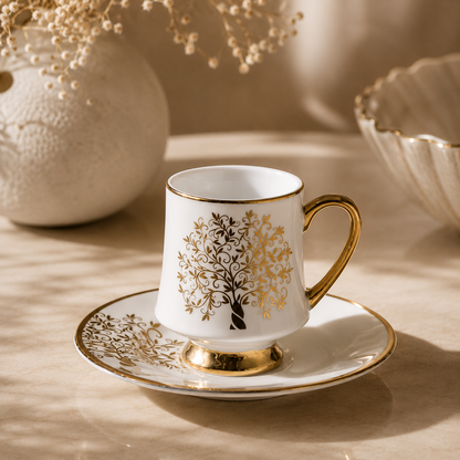 Karaca Autumn 6-Piece Coffee Cup Set 90 ml, 153.09.01.3649