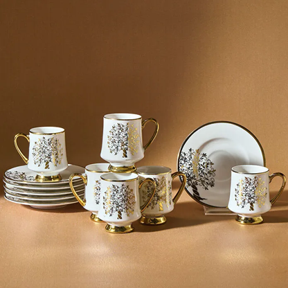 Karaca Autumn 6-Piece Coffee Cup Set 90 ml, 153.09.01.3649