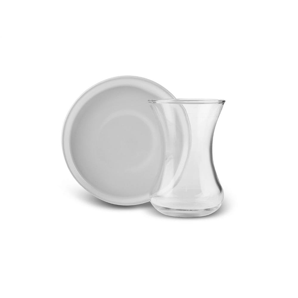 Karaca Sefa 12-Piece Round Tea Set for 6 People - White, 153.09.01.3995