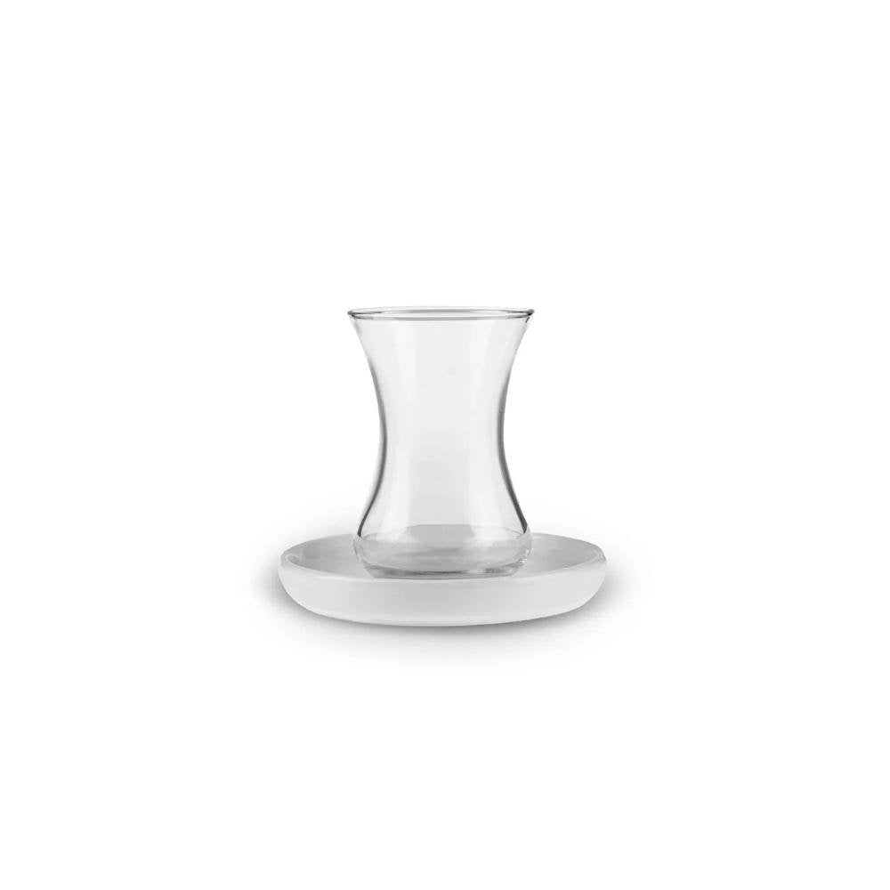 Karaca Sefa 12-Piece Round Tea Set for 6 People - White, 153.09.01.3995