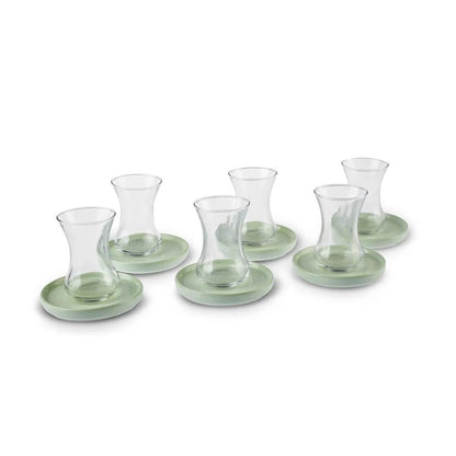 Karaca Polina 12-Piece Round Tea Set for 6 People, 153.09.01.3998