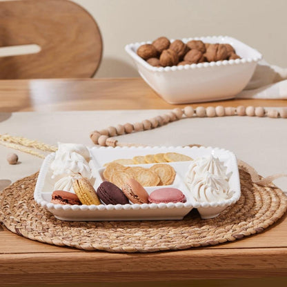 Karaca Carmen Perla 5-Compartment Square Serving Plate - 27 cm, 153.09.01.4031