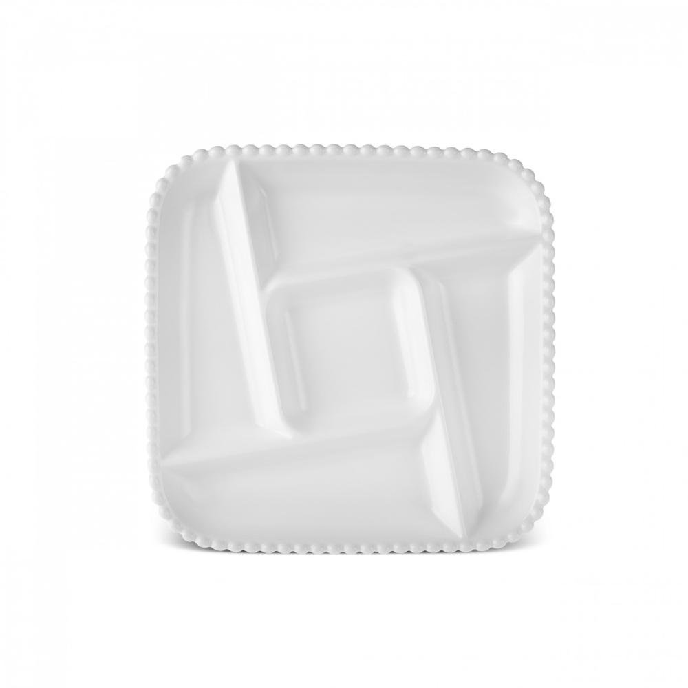 Karaca Carmen Perla 5-Compartment Square Serving Plate - 27 cm, 153.09.01.4031