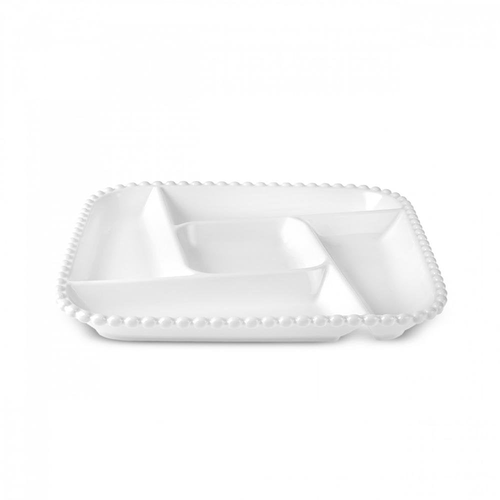 Karaca Carmen Perla 5-Compartment Square Serving Plate - 27 cm, 153.09.01.4031