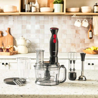 Karaca Pro Multimax 6 in 1 Multi-Purpose Food Processor, 2000 W - Black, 153.09.01.4349
