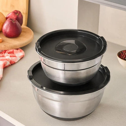 Karaca Mastermaid 2-Piece Steel MixingStorage Container - Black, 153.09.01.5010
