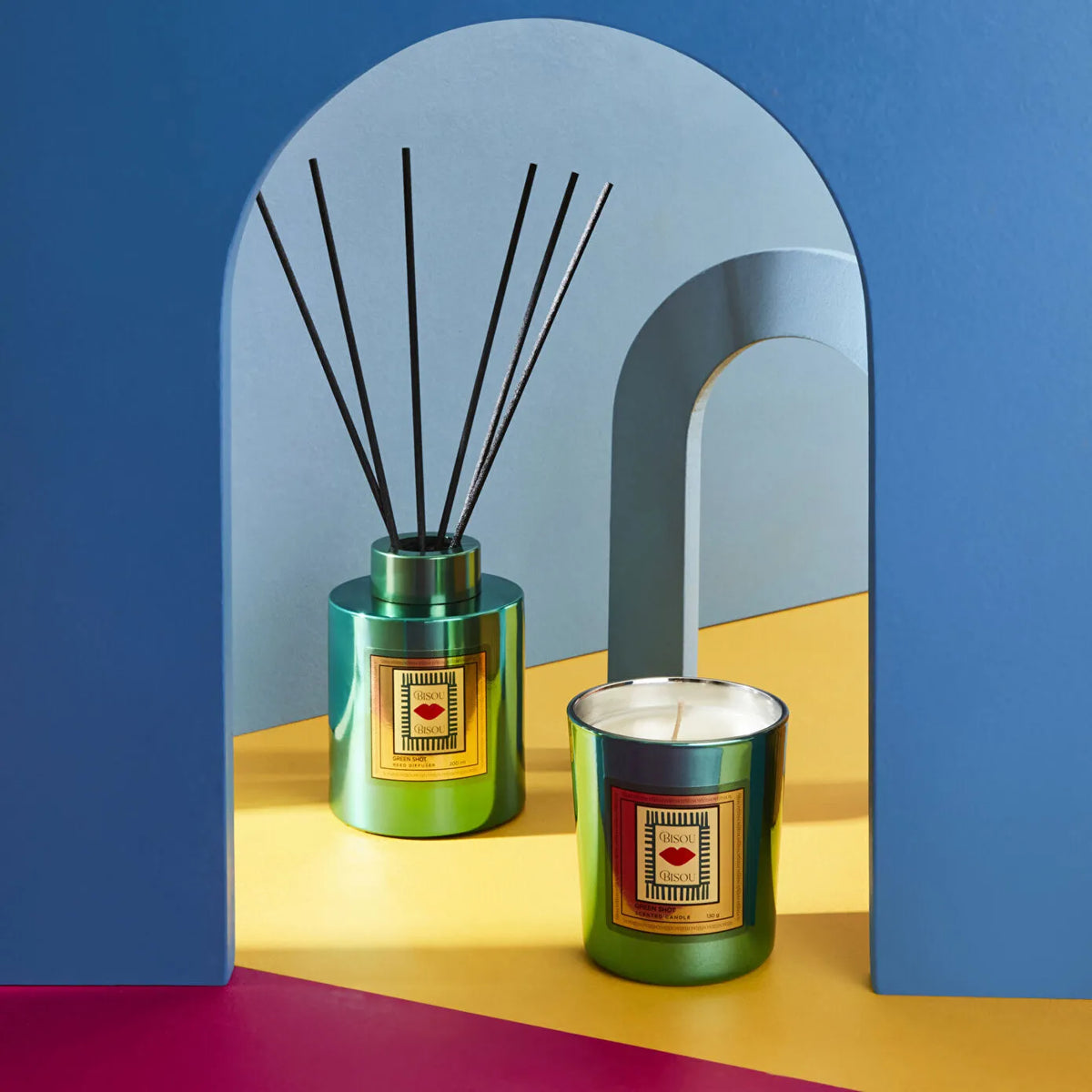 Karaca Home Pop Art Collection Bisou Green Shot Scented Candle, 153.09.01.5949