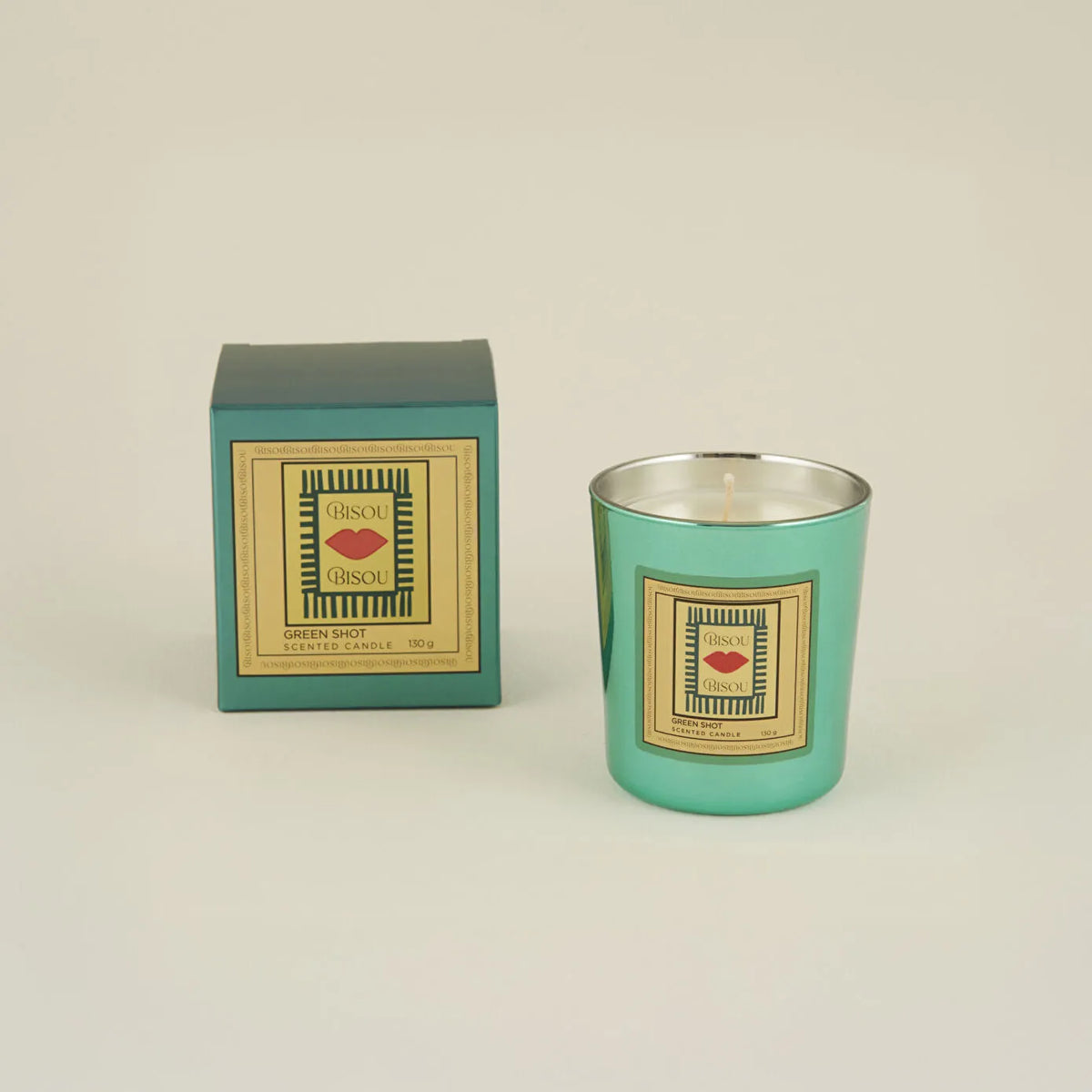 Karaca Home Pop Art Collection Bisou Green Shot Scented Candle, 153.09.01.5949
