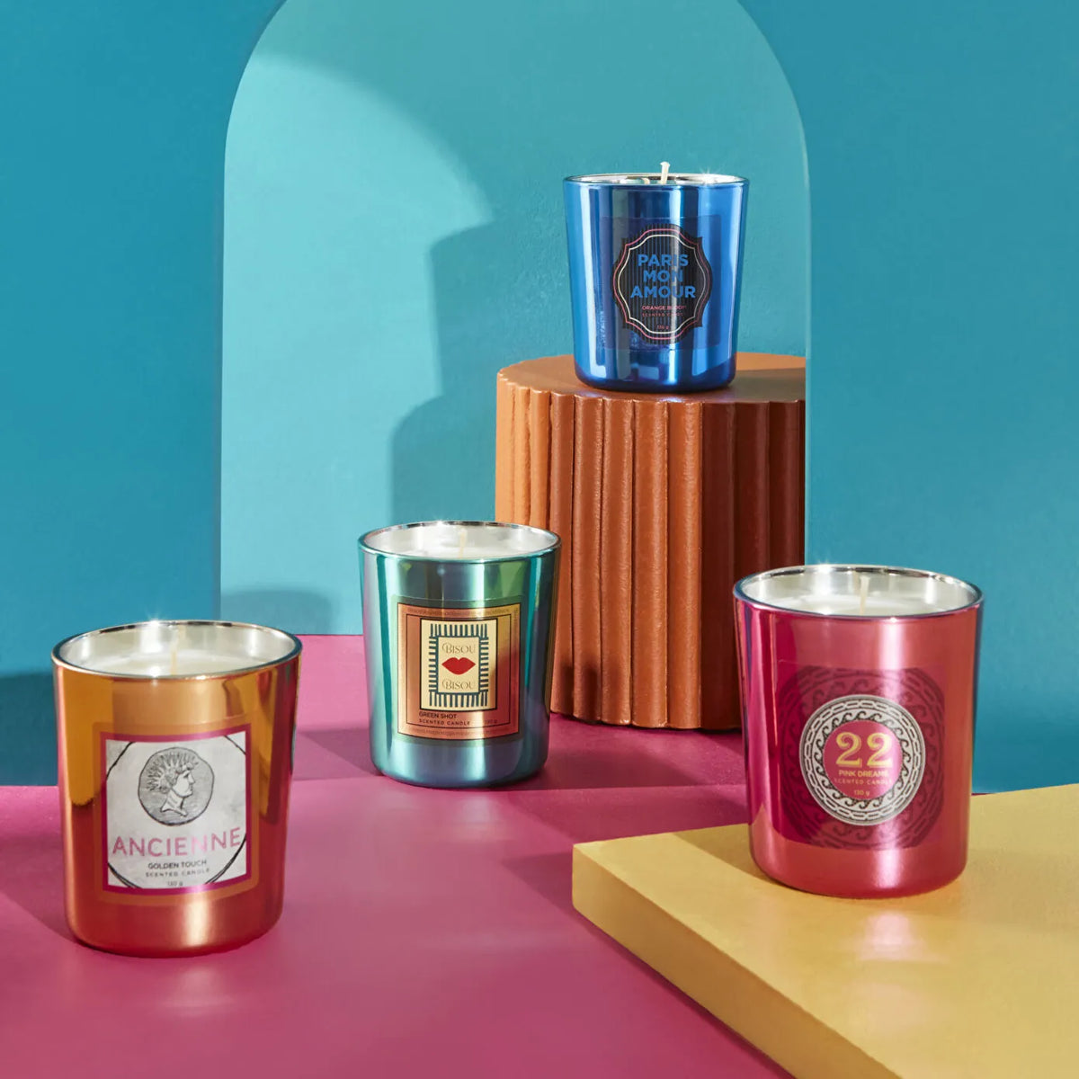 Karaca Home Pop Art Collection Ancienne Golden Touch Scented Candle, 153.09.01.5950