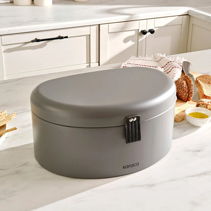 Karaca Mensa Bread Box - Grey, 153.09.01.6247