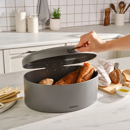 Karaca Mensa Bread Box - Grey, 153.09.01.6247