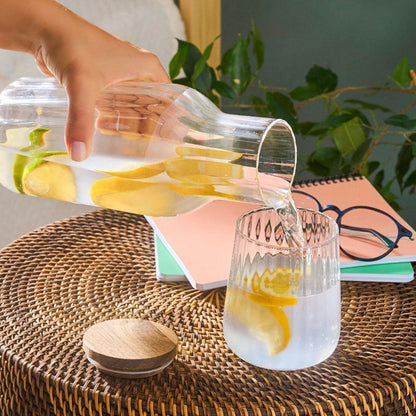 Karaca Helious Carafe with Wooden Lid 1000 ml, 153.09.01.6330