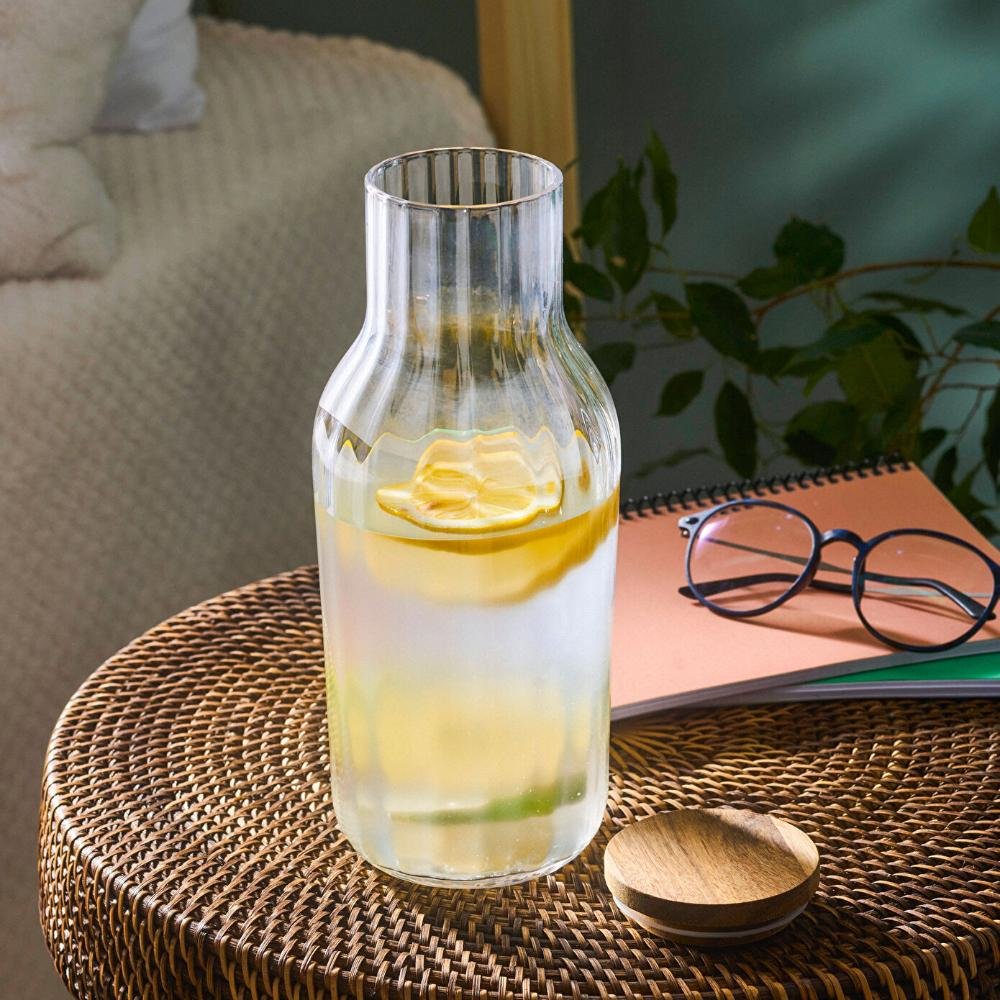 Karaca Helious Carafe with Wooden Lid 1000 ml, 153.09.01.6330