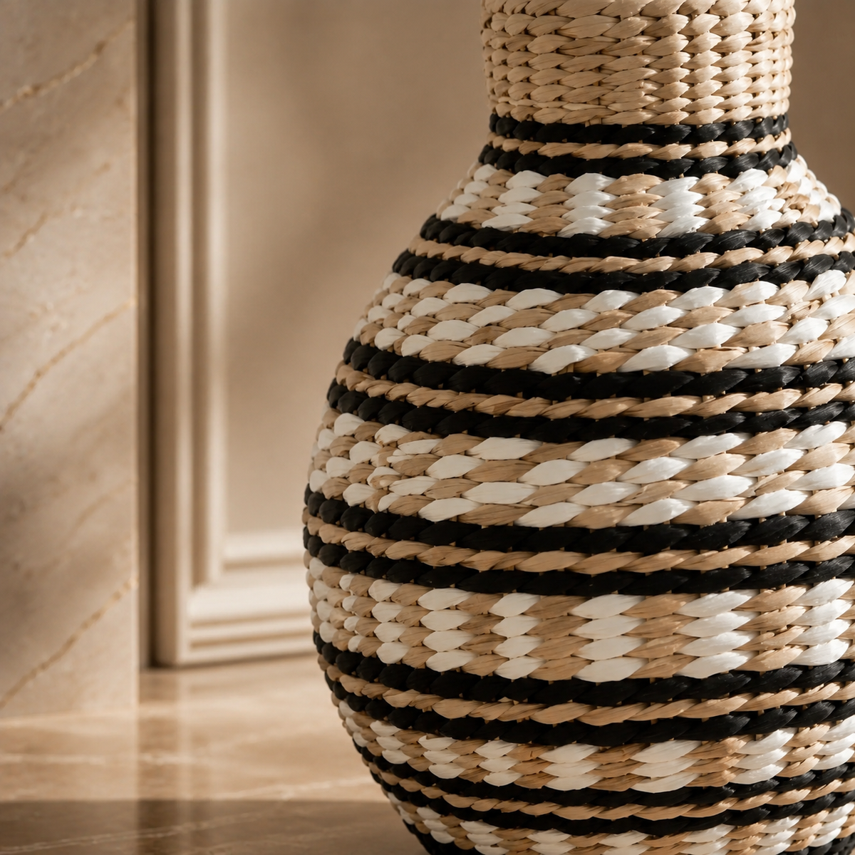 Karaca Home Silviana Bohemian Wicker Vase 31 cm, 153.09.01.6645
