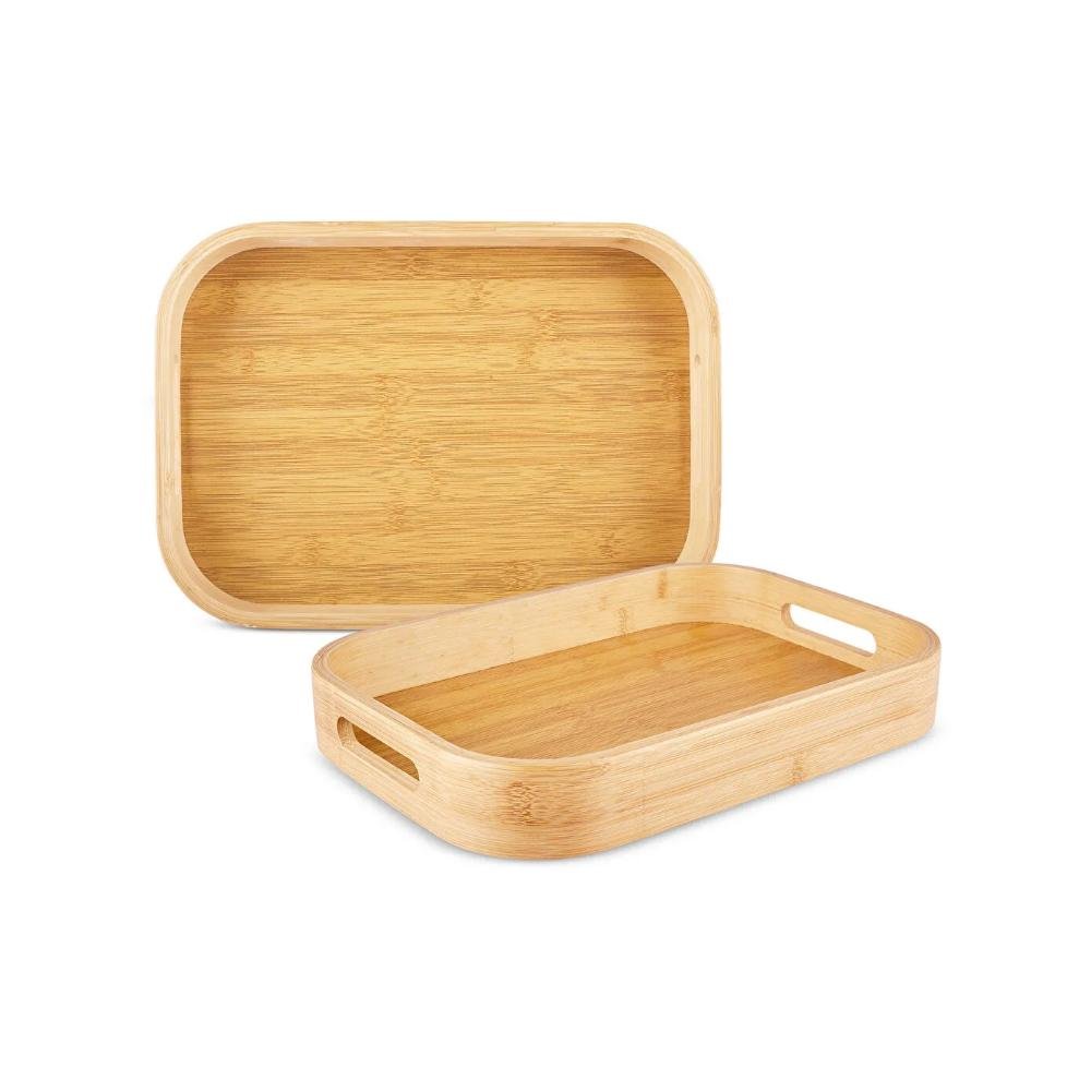 Karaca Nolan 2-Piece Bamboo Tray Set, 153.09.01.7157