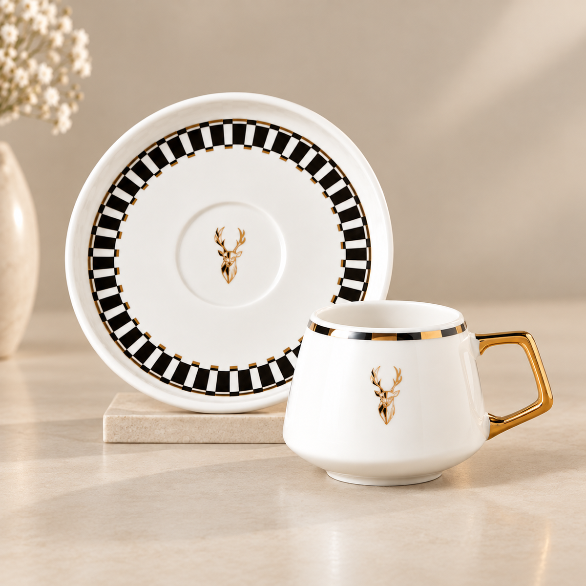 Karaca Aries 2-Piece Coffee Cup Set – 100 ml, 153.09.01.7740