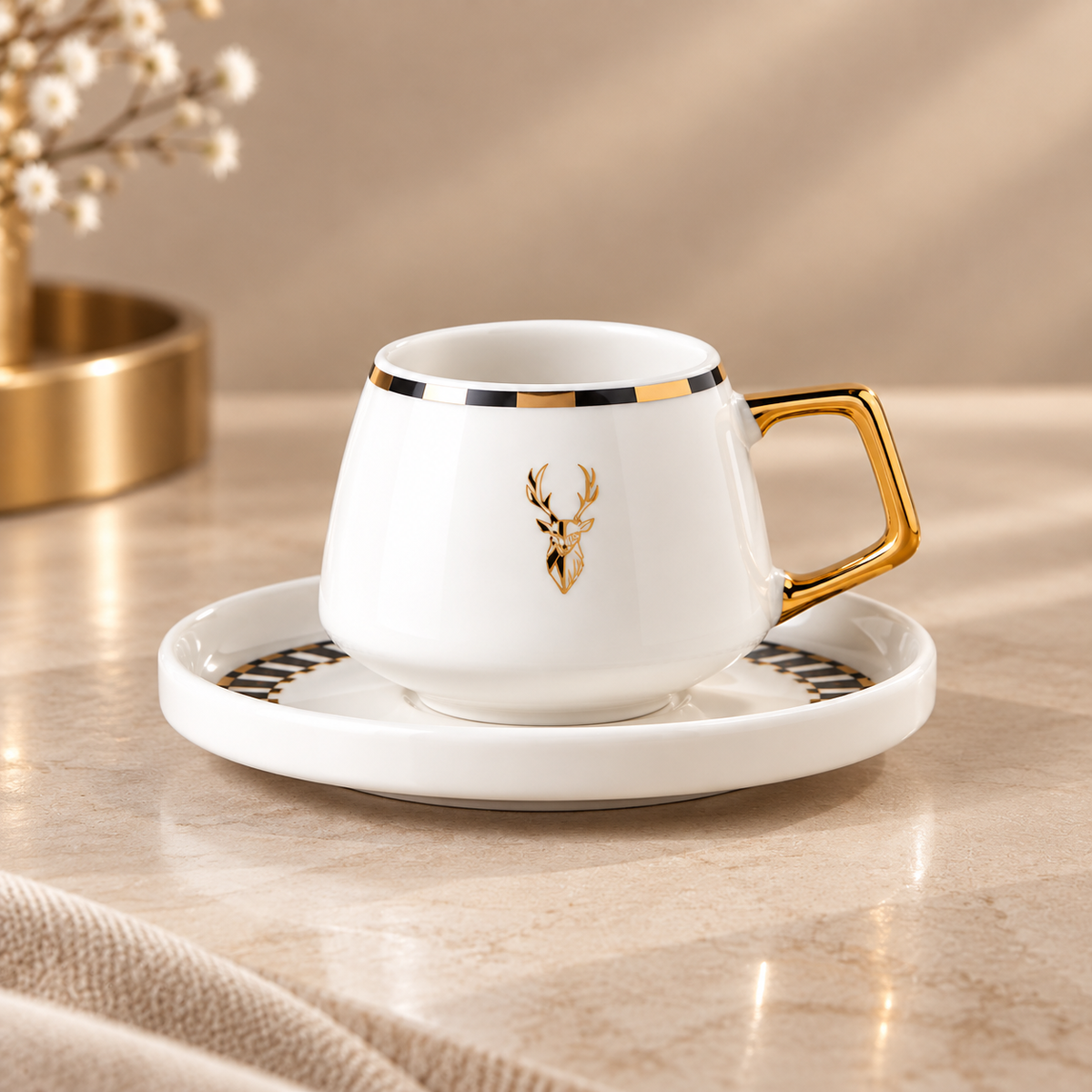 Karaca Aries 2-Piece Coffee Cup Set – 100 ml, 153.09.01.7740