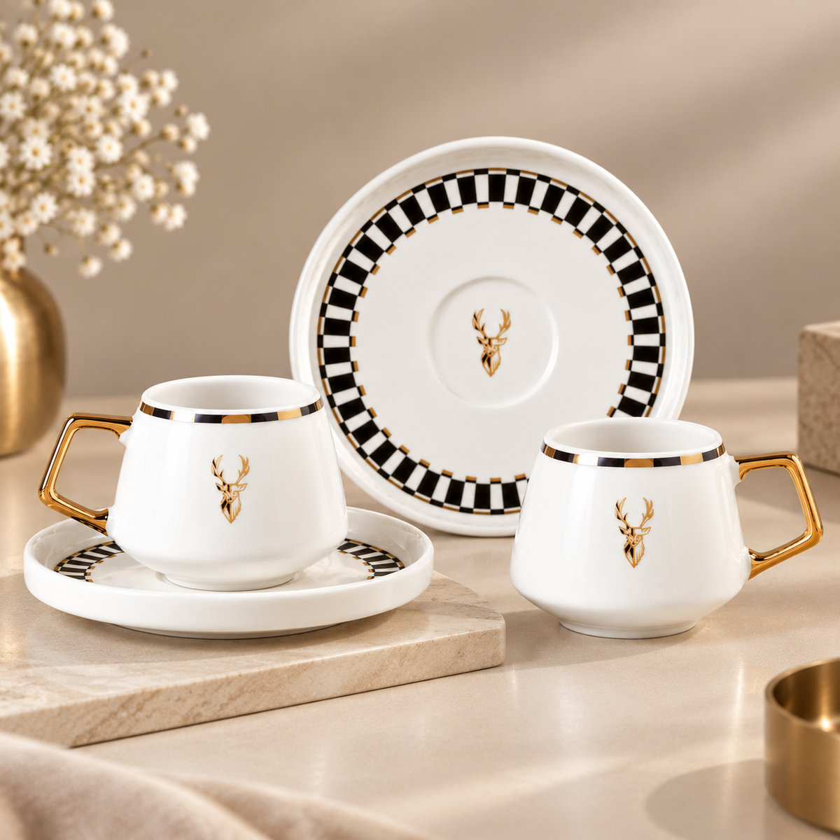 Karaca Aries 2-Piece Coffee Cup Set – 100 ml, 153.09.01.7740