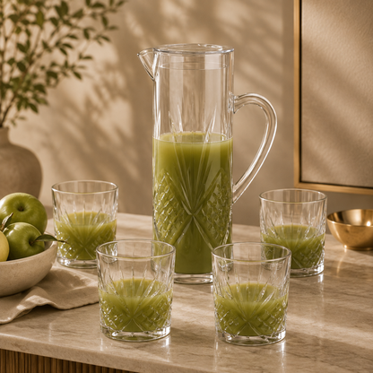 Karaca Foret 5-Piece Transparent Acrylic Unbreakable Pitcher Set – 1.5 L  , 153.09.01.8539