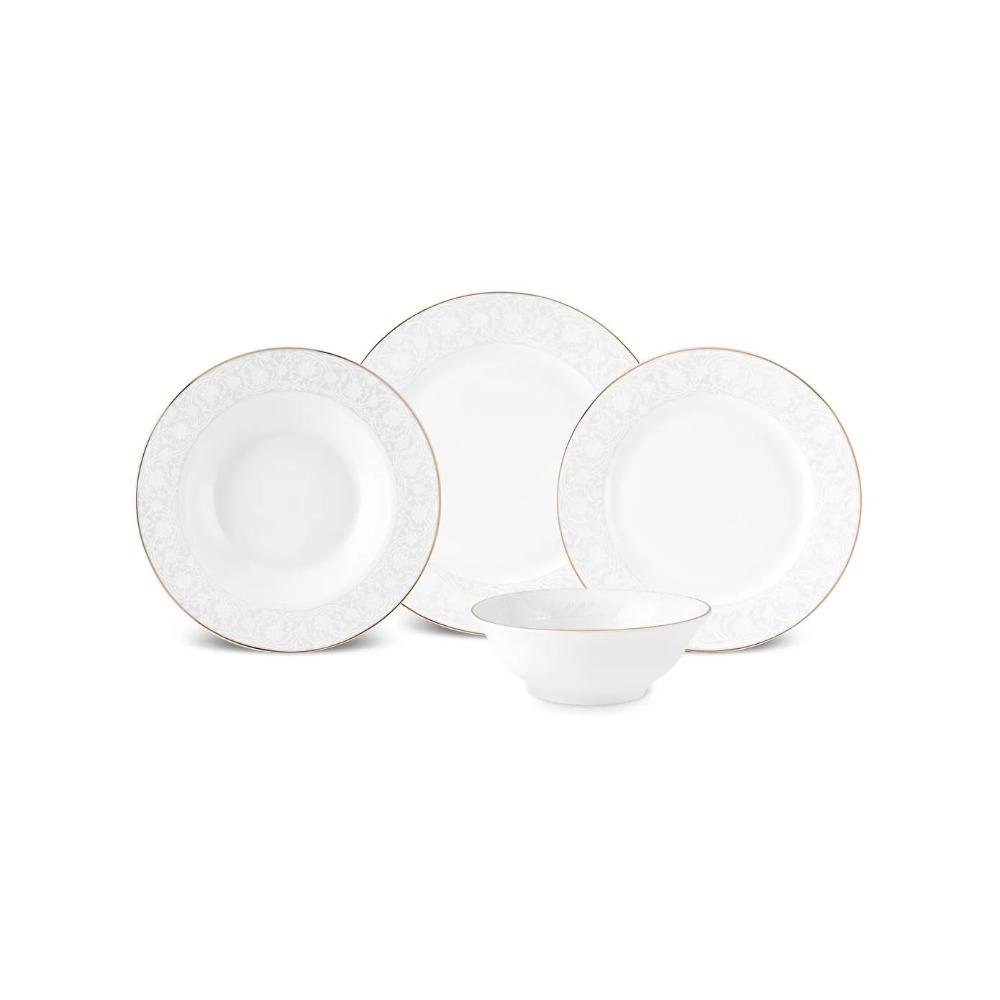 Karaca Elegance Bone Nola 24-Piece Dinner Set for 6 People, 153.09.01.8981