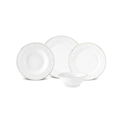 Karaca Elegance Bone Nola 24-Piece Dinner Set for 6 People, 153.09.01.8981