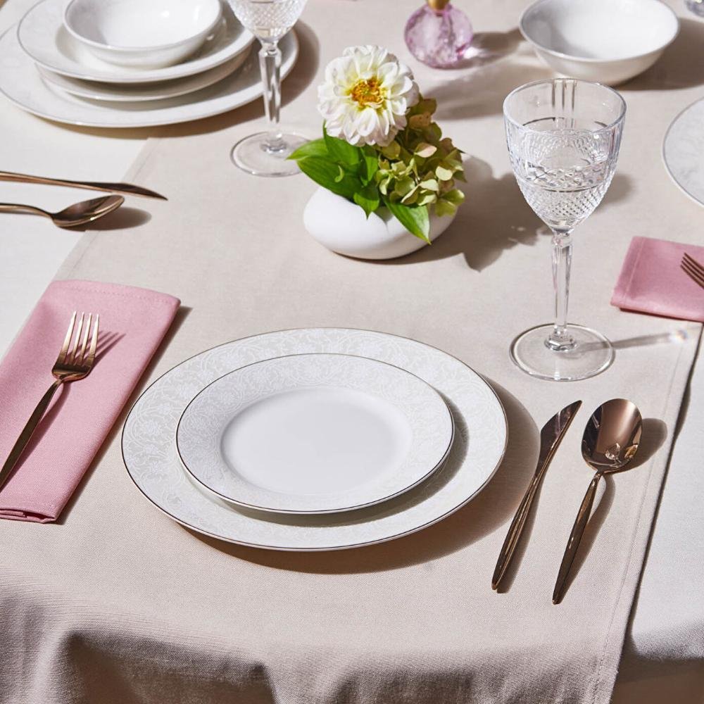 Karaca Elegance Bone Nola 24-Piece Dinner Set for 6 People, 153.09.01.8981