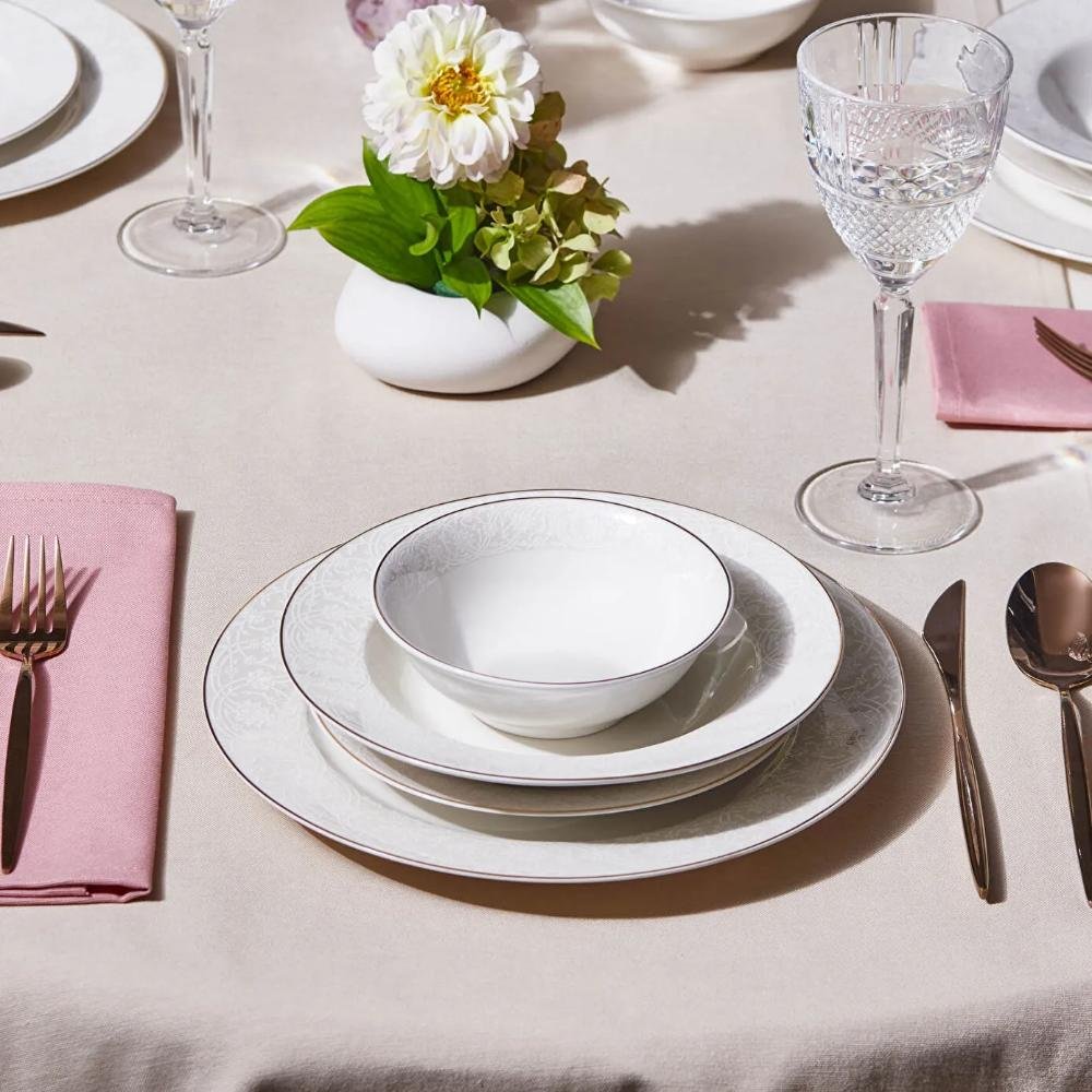 Karaca Elegance Bone Nola 24-Piece Dinner Set for 6 People, 153.09.01.8981