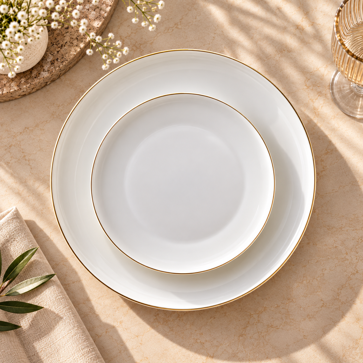 Karaca Stream Bone Saturn 24-Piece Dinner Set for 6 People, 153.09.01.9367