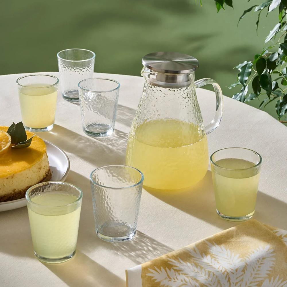 Karaca Luminous 7-Piece Glass Set – Transparent | Elegant Jug & Glassware, 153.09.01.9477
