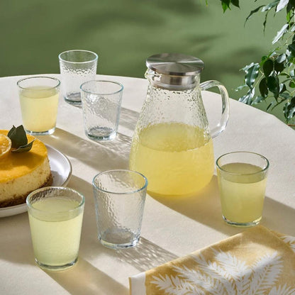 Karaca Luminous 7-Piece Glass Set – Transparent | Elegant Jug & Glassware, 153.09.01.9477