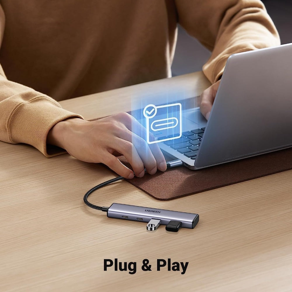 Ugreen, Usb-C Hub To 2 Usb-C And 2 Usb 3.0 Ugreen Cm473 - 15395