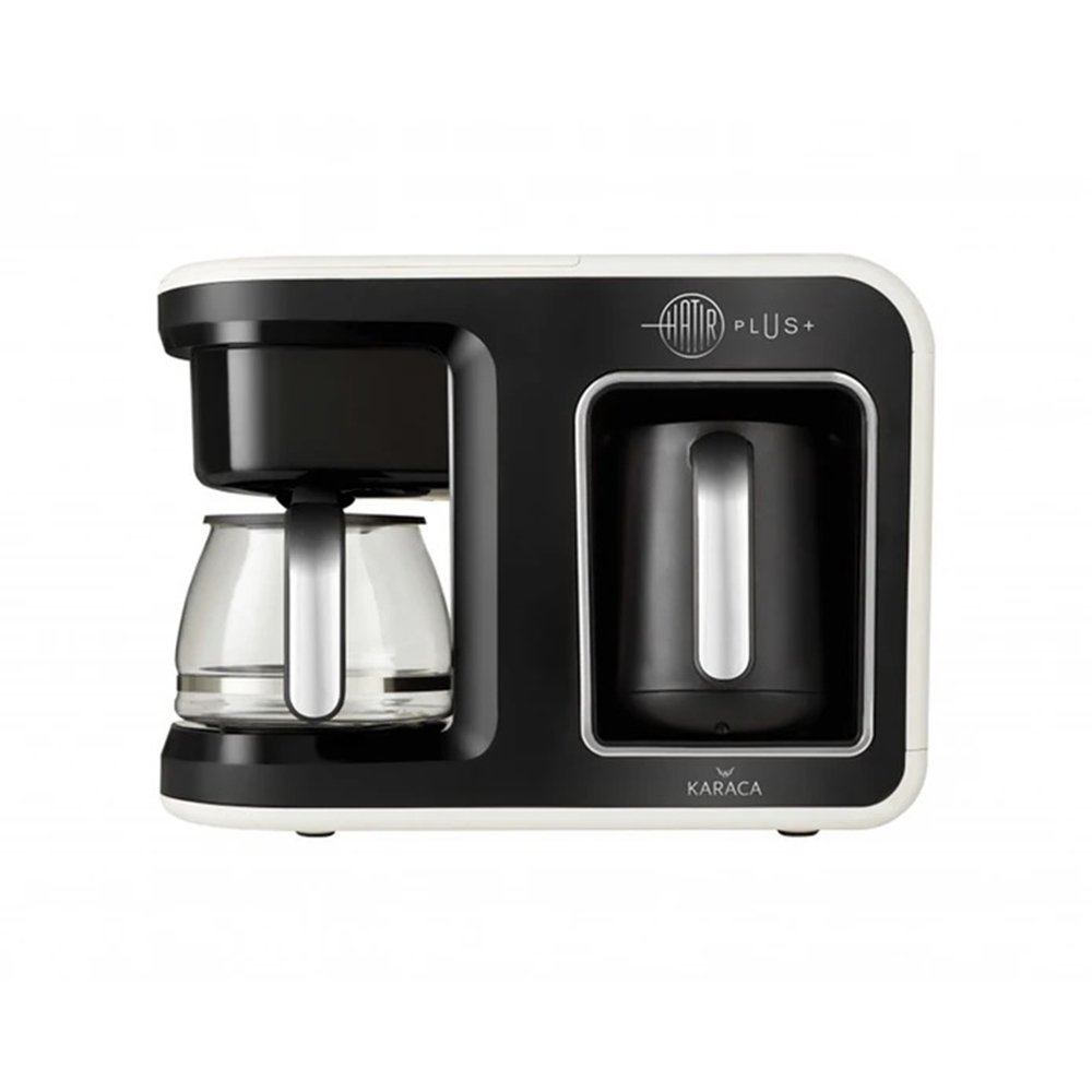 Karaca Hat-r Plus 2-in-1 Turkish & Filter Coffee Machine with Soft Cream, 153.01.06.4922
