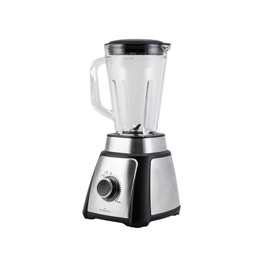 Karaca Shaker Inox Smoothie Blender 500W, 1.5L Glass Pitcher, Stainless Steel, 153.01.06.5011