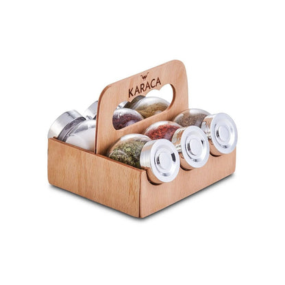 Karaca Casa 7-Piece Spice Rack Spice Set, 153.03.06.1530