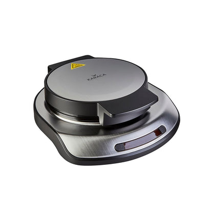 Karaca Inox Waffle Maker - Stainless Steel, Adjustable Temperature with LED Display, 153.03.06.2041