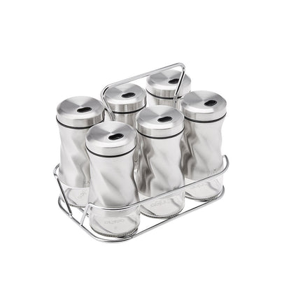 Karaca Tottori Inox 7-Piece Rectangular Spice Set – 100 ml, 153.03.06.4729