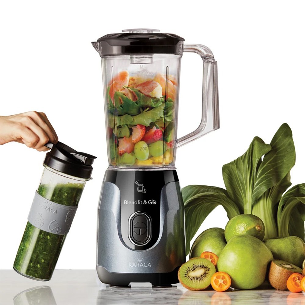 Karaca Blend-Fit Anthracite Smoothie Go Set 1000 ml ? 550 W, 153.03.06.6422