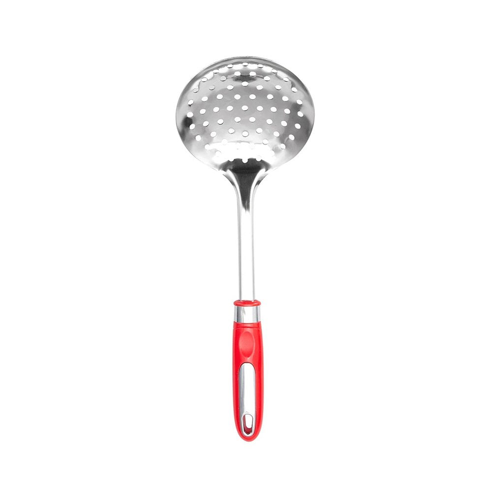 Karaca Retro Stainless Steel Skimmer - Red &amp; Silver [32cm], 153.03.07.8920
