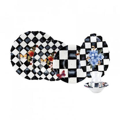Karaca Alise 26-Piece Stoneware Breakfast Set - 6-Person | Natural Modern Dining, 153.03.08.0251