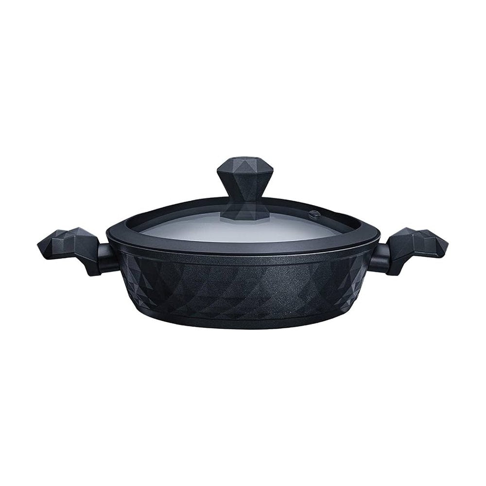 Karaca BioDiamond Non-Stick Antibacterial Handle Induction Shallow Casserole with Lid 30 cm, 153.03.08.0425