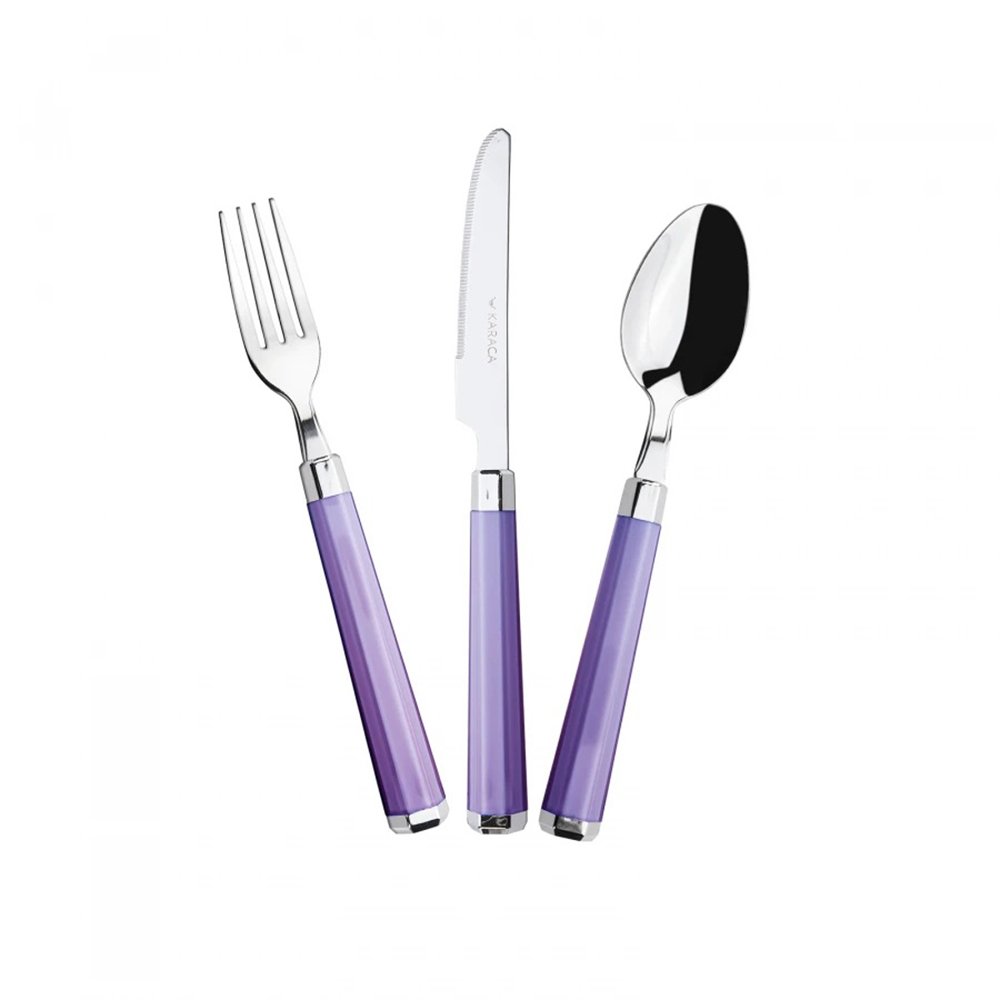 Karaca 18Pcs Cutlery Set, Chloe Purple, 153.03.08.0524