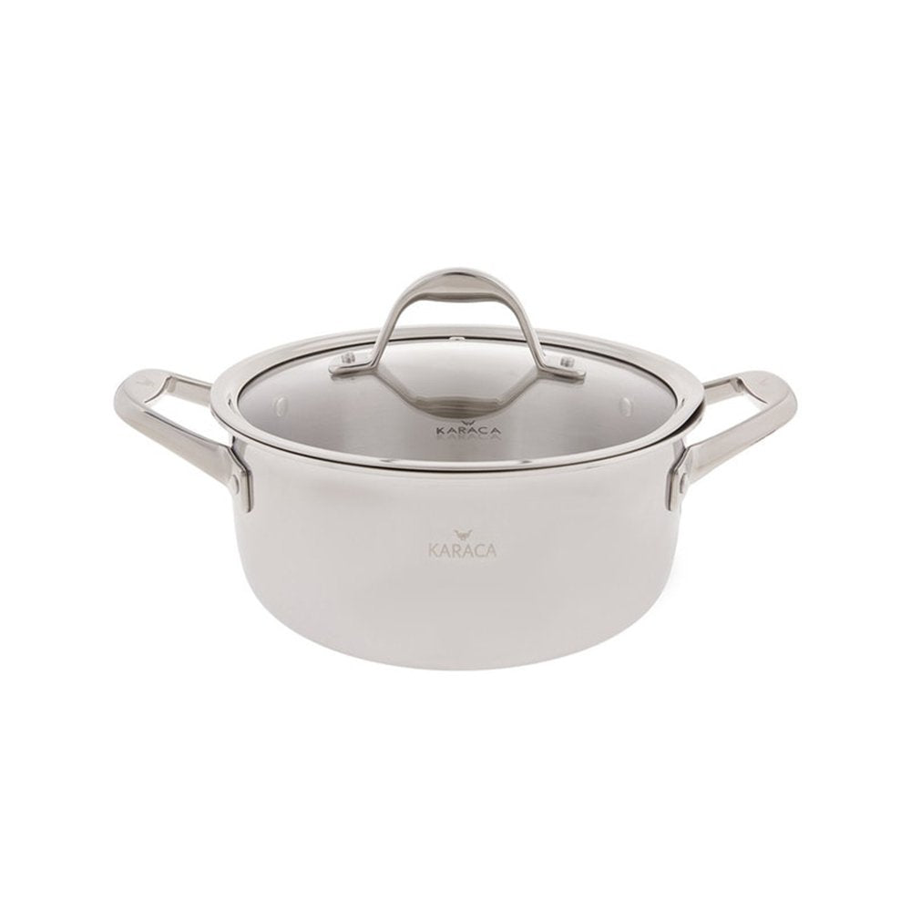 Karaca 3Ply PowerSteel 316+ Stainless Steel Pot 24 cm, 153.03.08.0551