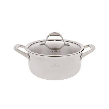Karaca 3Ply PowerSteel 316+ Stainless Steel Pot 24 cm, 153.03.08.0551