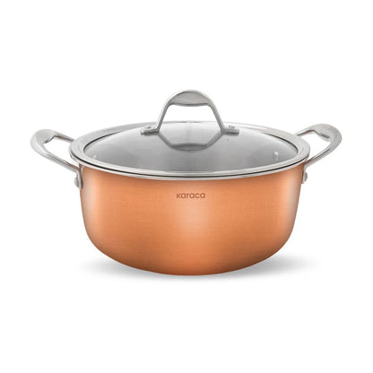 Karaca 3Ply PowerSteel 316+ Stainless Steel Induction Base Copper Pot 20 cm – 2.6 L, 153.03.08.0567