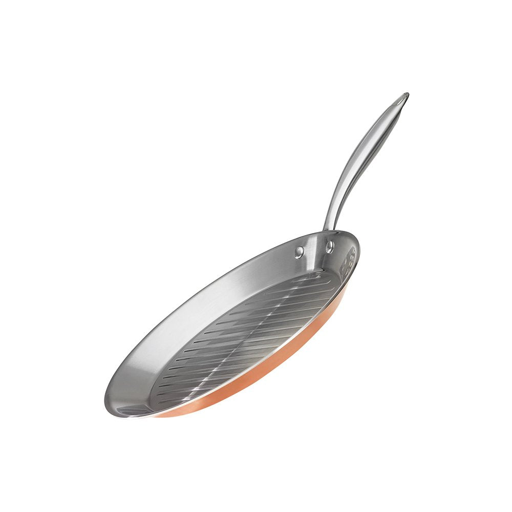 Karaca PowerSteel 3-Ply 316+ Stainless Steel Copper Grill Pan 28 cm – 2 L, 153.03.08.0571