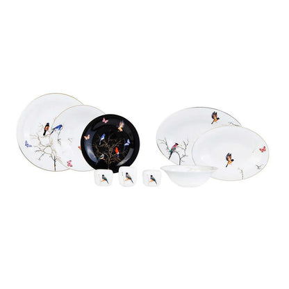 Karaca Fine Pearl Fame 58-Piece Pearl Dinner Set for 12 Persons, 153.03.08.0611