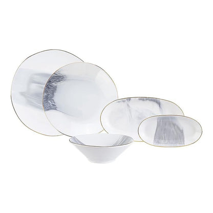 Karaca Ria Grey 39-Piece Dinner Set for 12 People, 153.03.08.0624